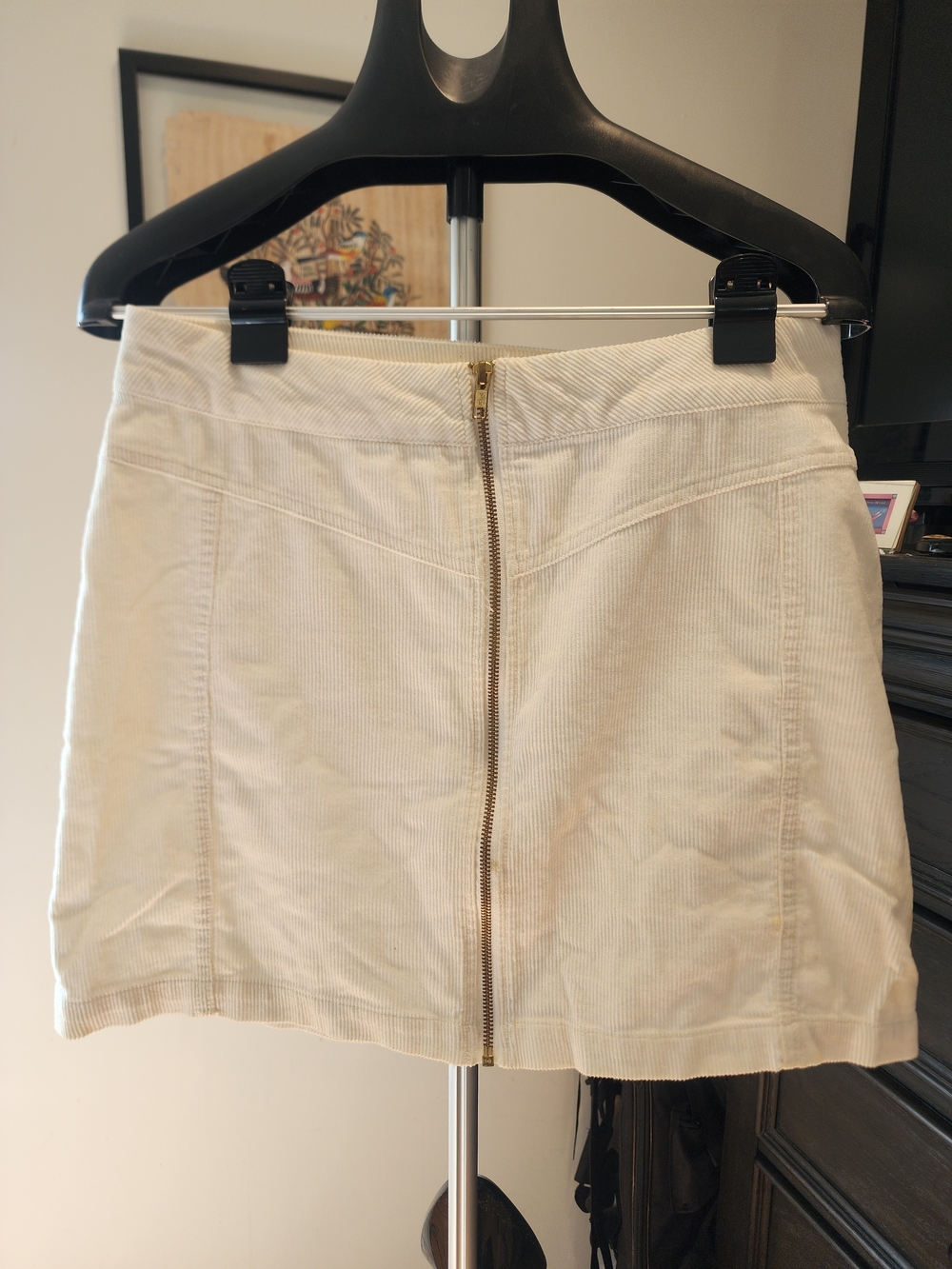 wild fable Cream Corduroy Zip-Front Skort